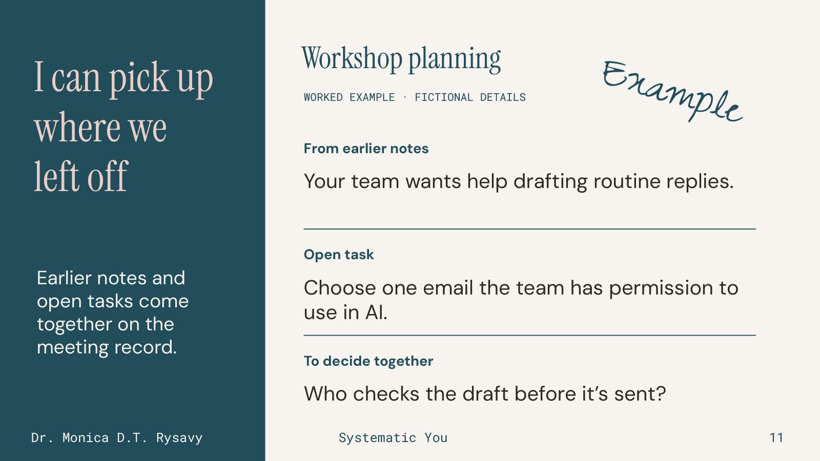 Slide 11: I can pick up where we left off